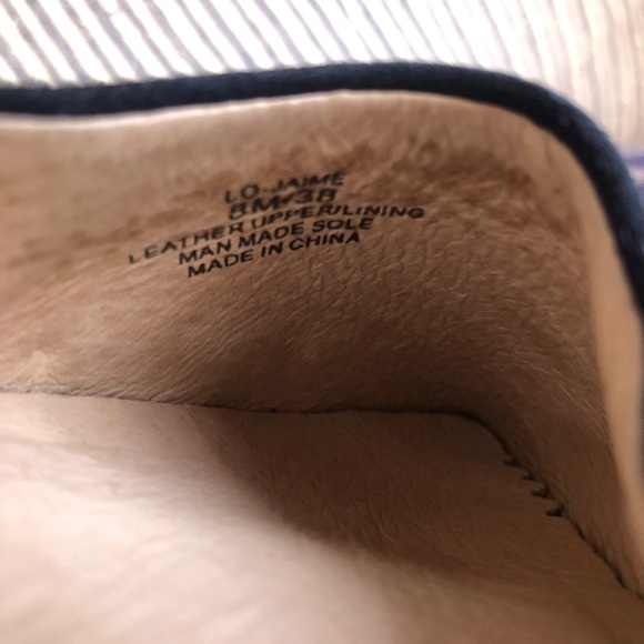 Louise & Cie navy leather and suede pointed low heel - Picture 9 of 9